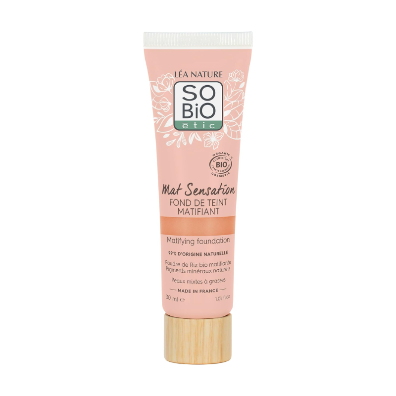 Fond de Teint Mat Sensation 25 Beige Doré Bio 30ml