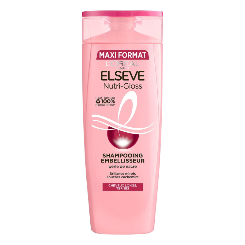 Elseve Nutri-Gloss – Shampooing Embellisseur Maxi Format 500 ml