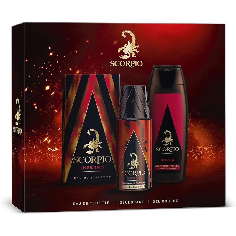 Coffret Inferno Homme – Eau de Toilette + Déodorant + Gel Douche