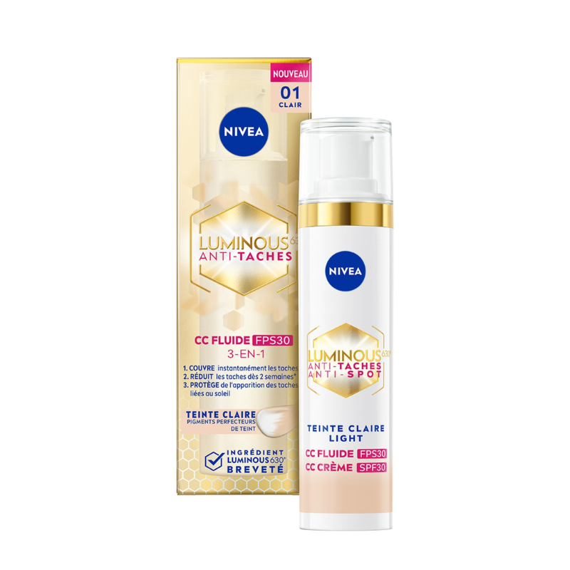 Luminous630 CC Fluide Teinté Anti-Taches SPF30 Teinte Claire 40ml