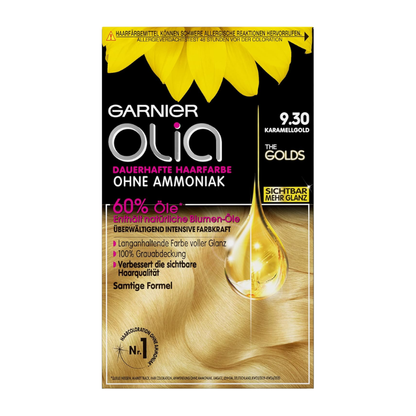 Olia 9.30 Caramel Gold Coloration Permanente Sans Ammoniaque