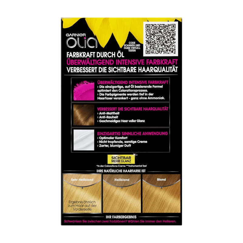 Olia 9.30 Caramel Gold Coloration Permanente Sans Ammoniaque