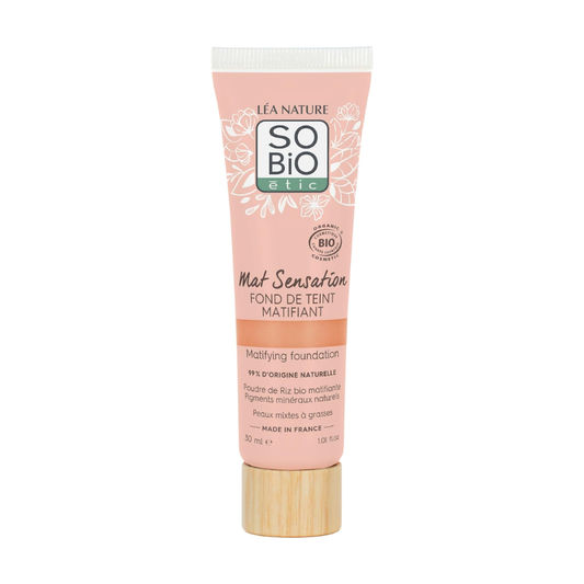 Fond de Teint Mat Sensation 25 Beige Doré Bio 30ml