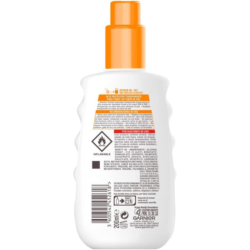 Ambre Solaire Clear Protect – Spray Transparent SPF50+ – 200 ml