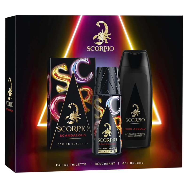 Coffret Scandalous Homme – Eau de Toilette + Déodorant + Gel Douche