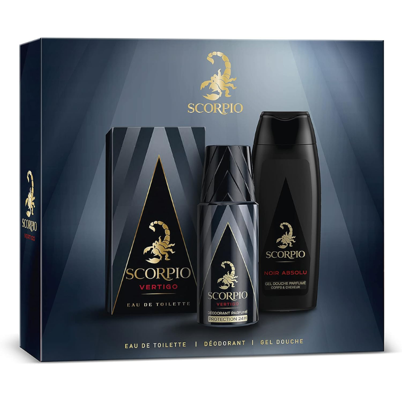 Coffret Vertigo Homme – Eau de Toilette + Déodorant + Gel Douche