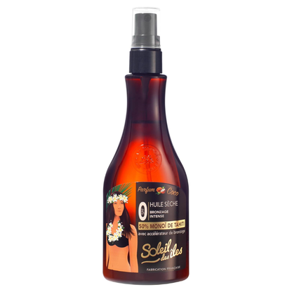 Huile Sèche Bronzante au Monoï de Tahiti 100% Naturel – Parfum Coco – Accélérateur de Bronzage 150ml