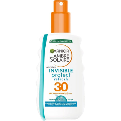 Ambre Solaire Invisible Protect – Spray Protecteur Refresh FPS 30 – 200 ml